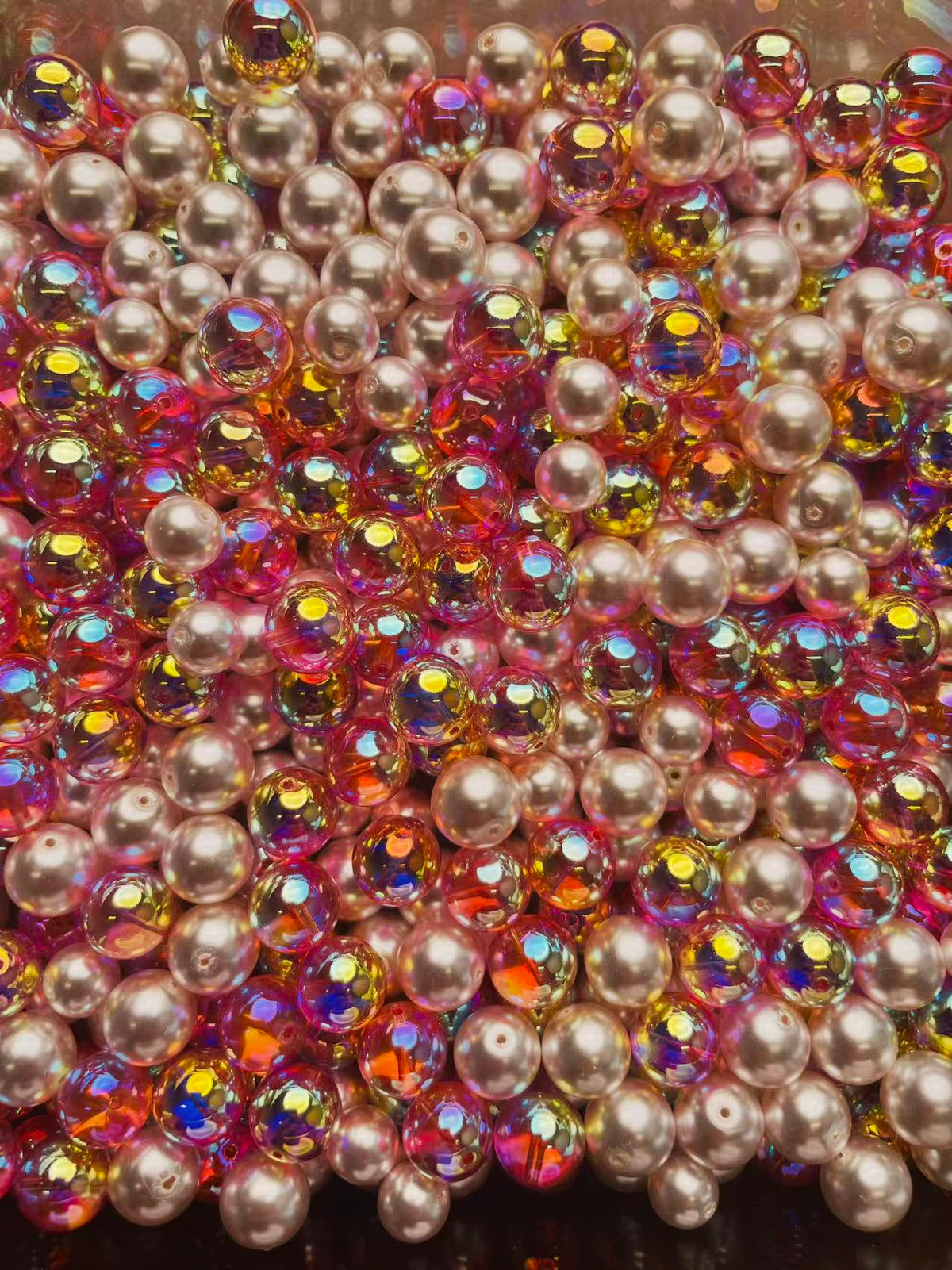 Z01-Mixed Color Plated AB Glass Beads