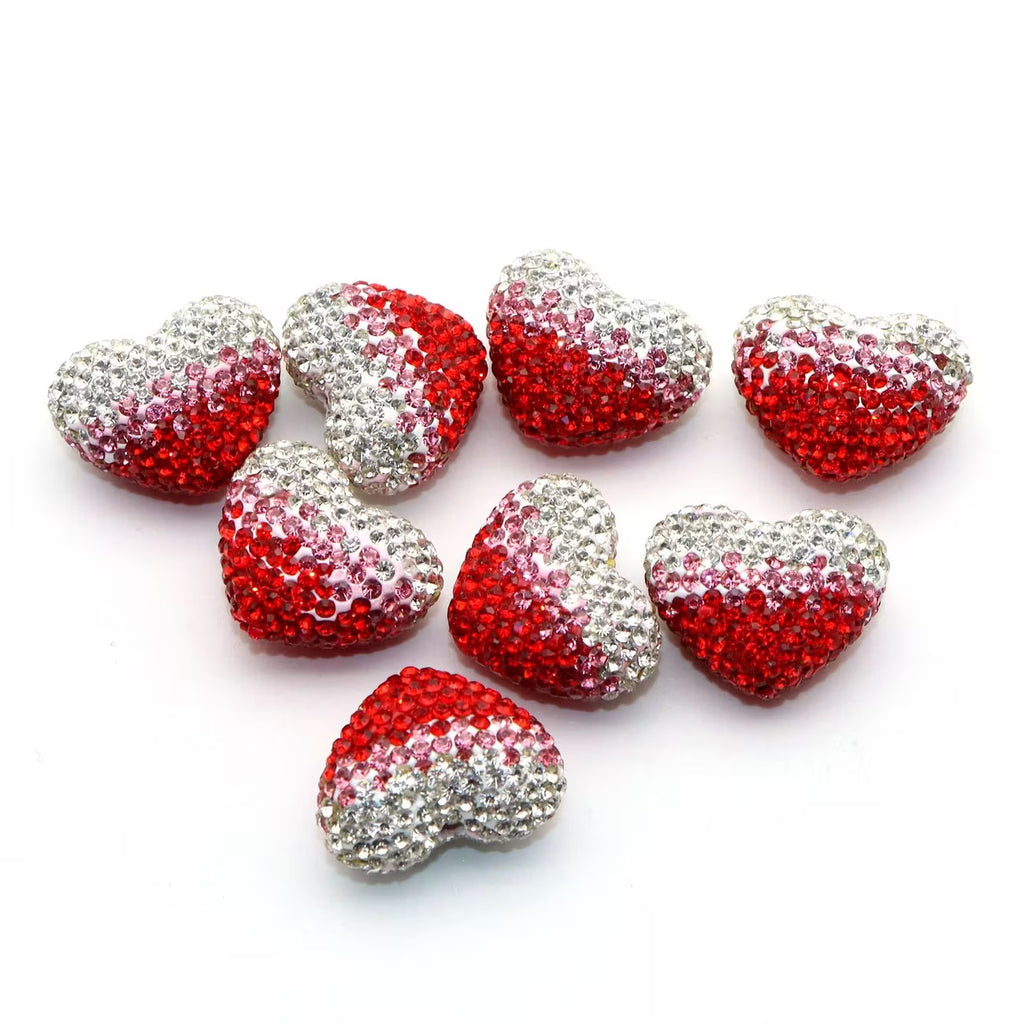 D05-Heart Rhinestone Charms