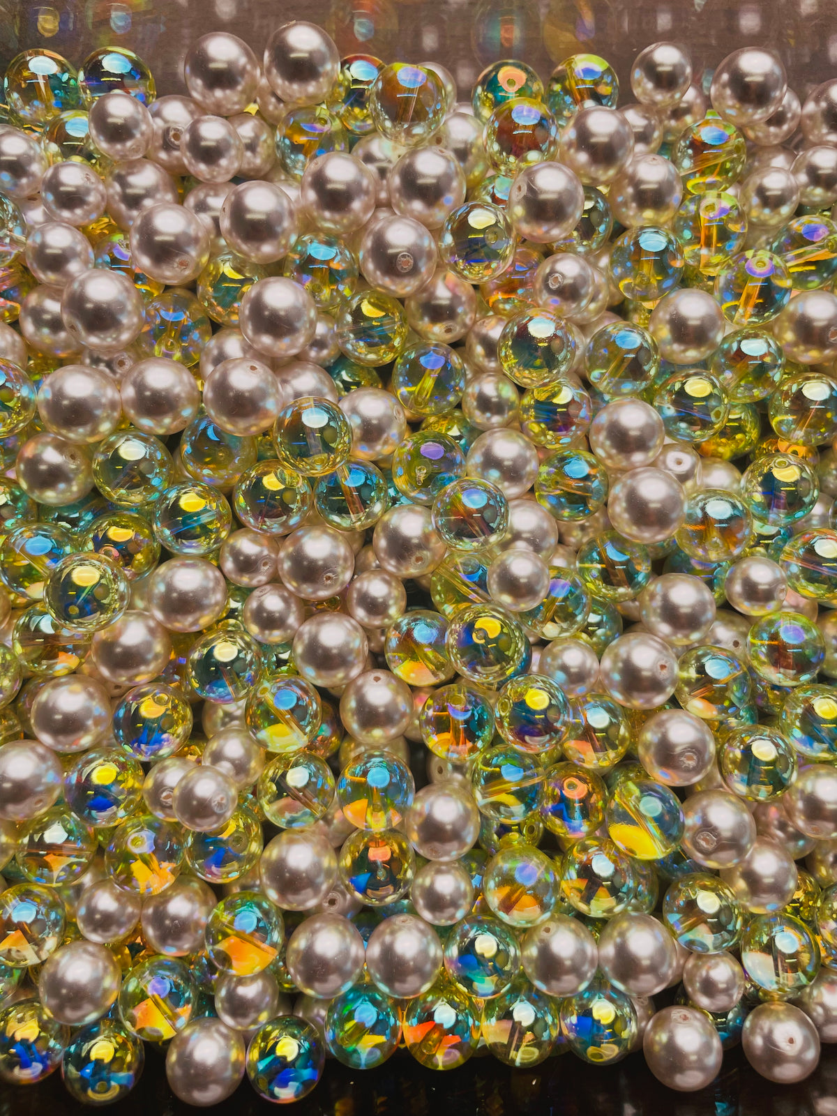 Z02-Mixed Color Plated AB Glass Beads