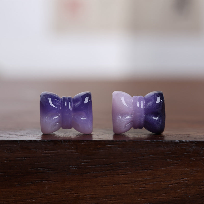 H12-Gradient Purple Bow Bodhi Spacer Beads
