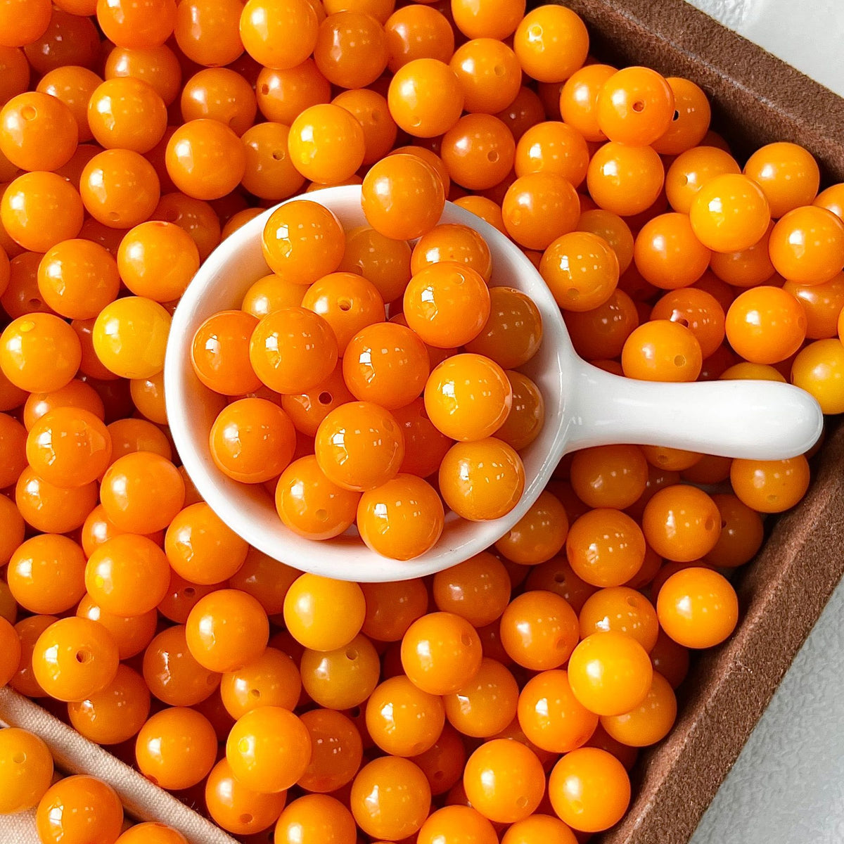 A28-Orange Bodhi Beads【12mm】