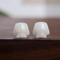 H10-White Dog Bodhi Spacer Beads