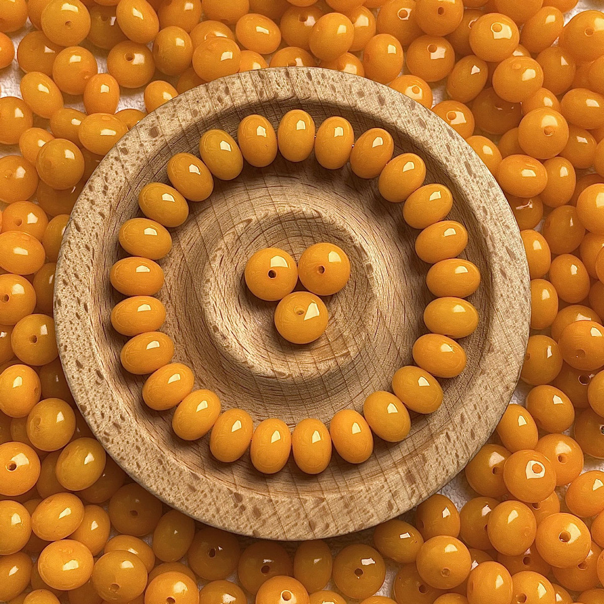 A26-Orange Abacus Bodhi Beads【8mm】
