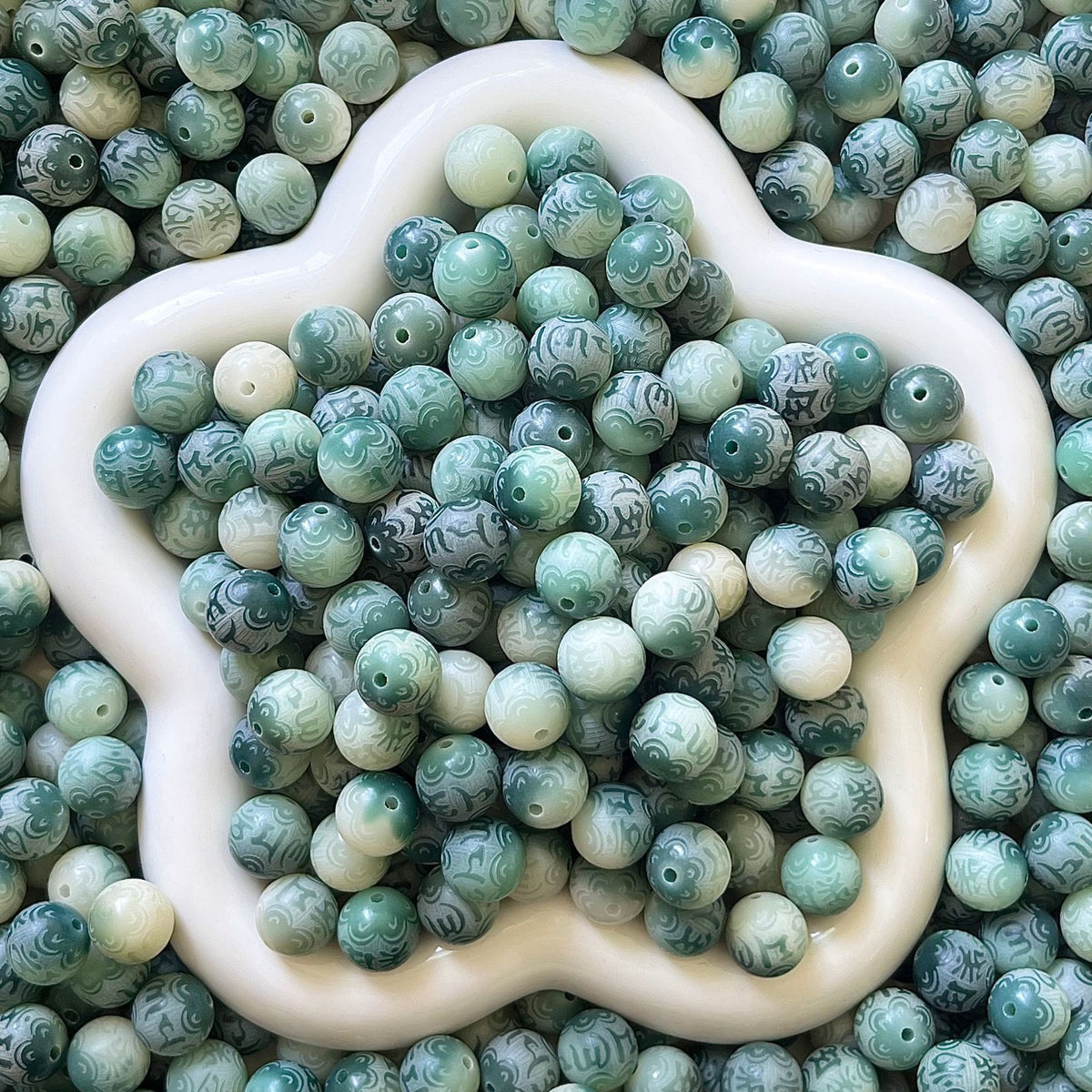 A30-Gradient Green Bodhi Beads【12mm】