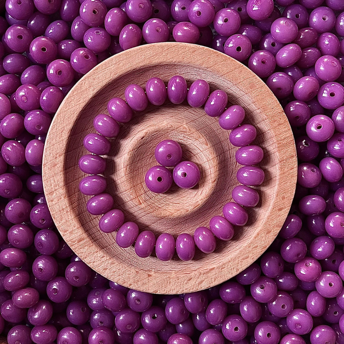A25-Purple Abacus Bodhi Beads【8mm】