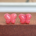 H16-Pink Butterfly Bodhi Spacer Beads