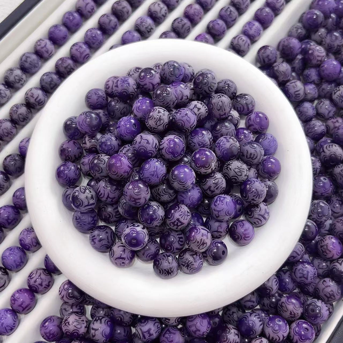 A20-Six words Purple Bodhi Beads【12mm】