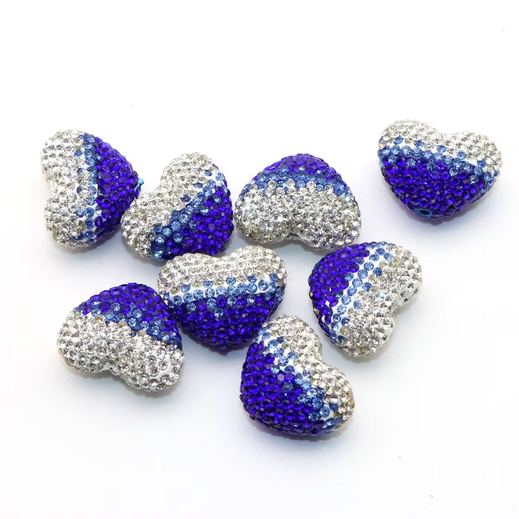 D05-Heart Rhinestone Charms
