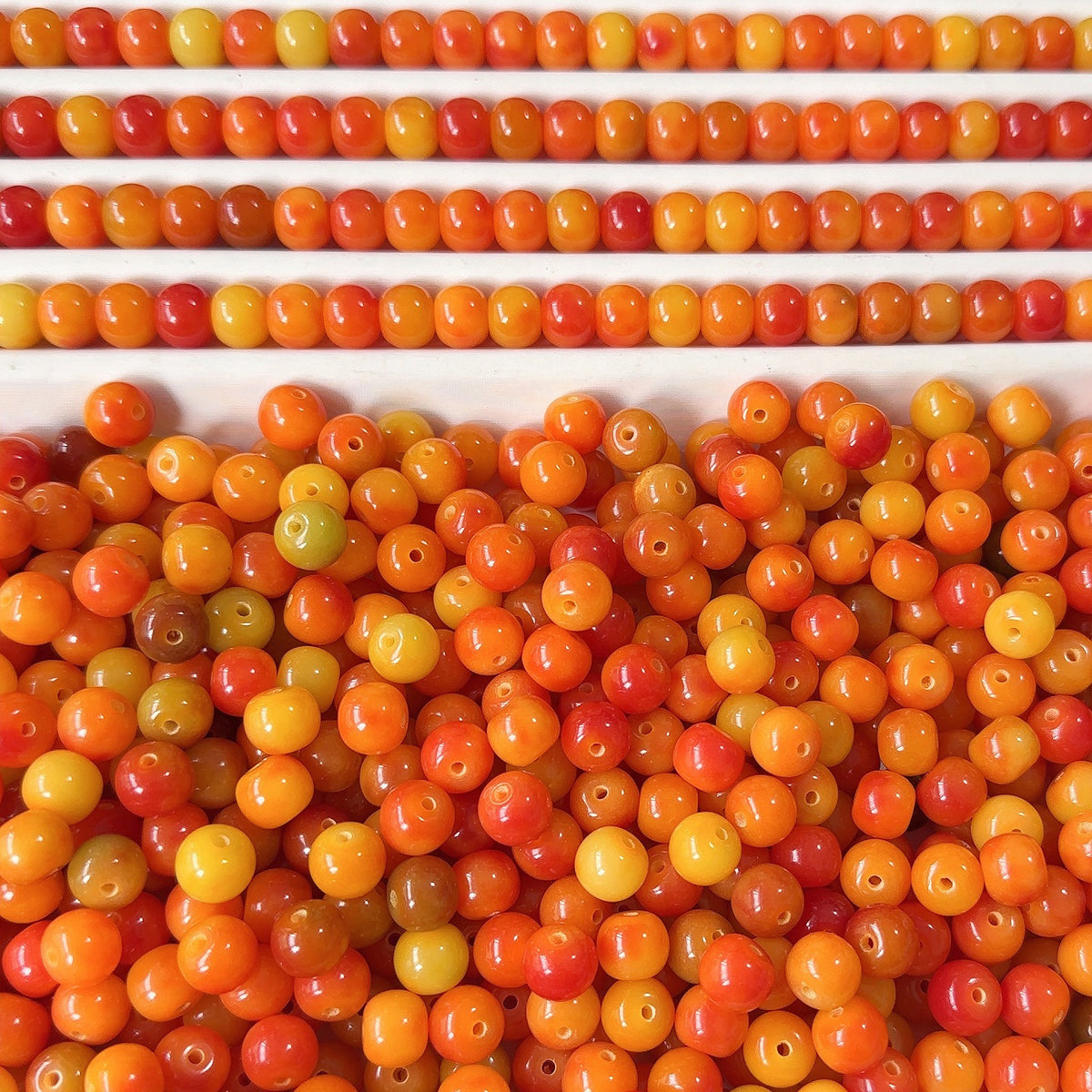 A01-Oange Bodhi Beads【9mm】
